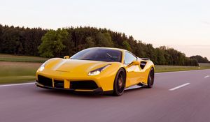 Preview wallpaper ferrari, 488 gtb, novitec, rosso