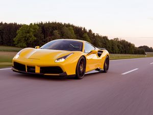 Preview wallpaper ferrari, 488 gtb, novitec, rosso