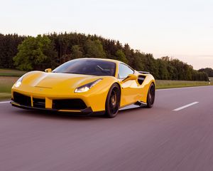 Preview wallpaper ferrari, 488 gtb, novitec, rosso