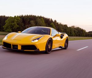 Preview wallpaper ferrari, 488 gtb, novitec, rosso