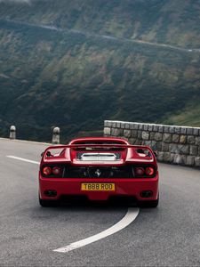 Preview wallpaper ferrari 575m maranello, ferrari, sports car, motion, blur