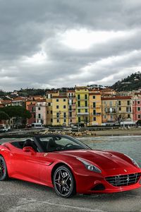 Preview wallpaper ferrari, california, red, side view