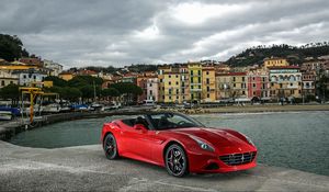 Preview wallpaper ferrari, california, red, side view