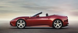 Preview wallpaper ferrari, california t, ferrari california t, red, side view, convertible