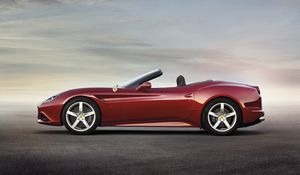 Preview wallpaper ferrari, california t, ferrari california t, red, side view, convertible