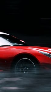 Preview wallpaper ferrari, car, red, sports car, speed, glare