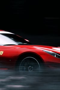 Preview wallpaper ferrari, car, red, sports car, speed, glare