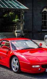 Preview wallpaper ferrari, car, red, parking, sports car