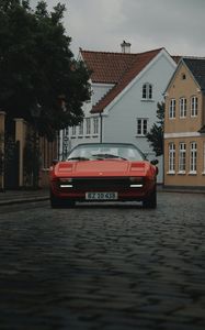 Preview wallpaper ferrari, car, sports car, red, old