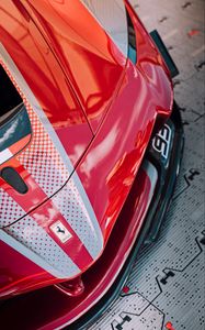 Preview wallpaper ferrari, car, sportscar, red, front view