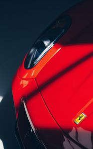 Preview wallpaper ferrari, car, sportscar, red, emblem