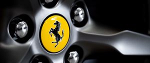 Preview wallpaper ferrari, car, wheel, drive, close