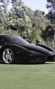 Preview wallpaper ferrari, enzo, black, side view