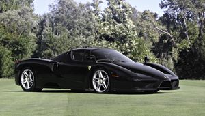 Preview wallpaper ferrari, enzo, black, side view