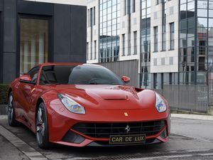 Preview wallpaper ferrari f12, ferrari f12berlinetta, red, gran turismo, sports car