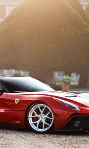 Preview wallpaper ferrari, f12, trs, red, side view