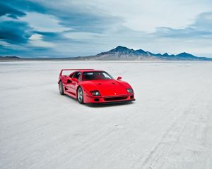 Preview wallpaper ferrari f40, lake, machine