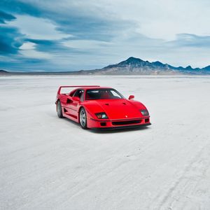 Preview wallpaper ferrari f40, lake, machine