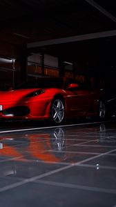 Preview wallpaper ferrari f430, ferrari, sports car, red, shadow