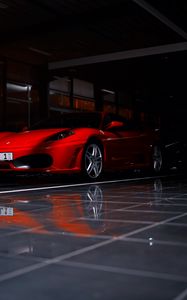 Preview wallpaper ferrari f430, ferrari, sports car, red, shadow