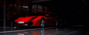 Preview wallpaper ferrari f430, ferrari, sports car, red, shadow