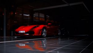 Preview wallpaper ferrari f430, ferrari, sports car, red, shadow