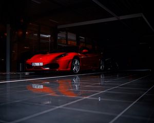 Preview wallpaper ferrari f430, ferrari, sports car, red, shadow