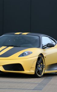 Preview wallpaper ferrari f430, ferrari, yellow, side view