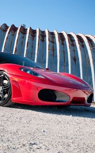 Preview wallpaper ferrari, f430, red, side view