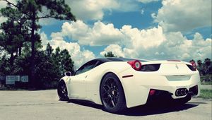 Preview wallpaper ferrari, ferrari 458, white, stylish