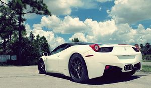 Preview wallpaper ferrari, ferrari 458, white, stylish