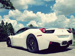 Preview wallpaper ferrari, ferrari 458, white, stylish