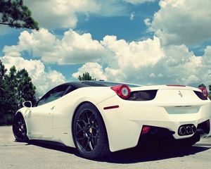 Preview wallpaper ferrari, ferrari 458, white, stylish