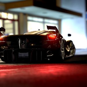 Preview wallpaper ferrari fxx-k, ferrari, sports car, rear view, headlights