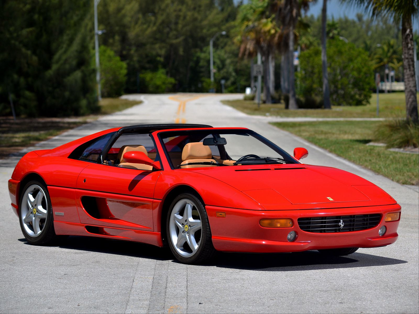 Download wallpaper 1600x1200 ferrari, gts, f355, 1994, side view ...