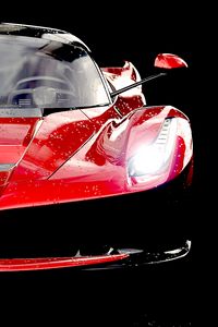 Preview wallpaper ferrari laferrari, ferrari, red, sports car, front view