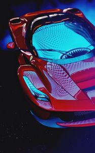 Preview wallpaper ferrari laferrari, ferrari, sports car, race, top view