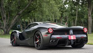 Preview wallpaper ferrari, laferrari, rear view, supercar