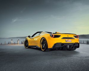 Preview wallpaper ferrari, novitec, rosso, yellow