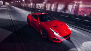 Preview wallpaper ferrari, pininfarina, novitec rosso, red, speed