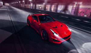 Preview wallpaper ferrari, pininfarina, novitec rosso, red, speed