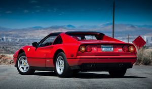 Preview wallpaper ferrari, rear view, 1985, 328, gts