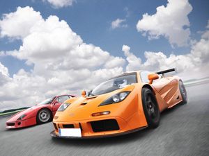 Preview wallpaper ferrari, red, orange, supercars