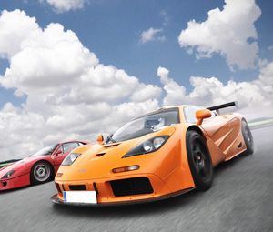 Preview wallpaper ferrari, red, orange, supercars