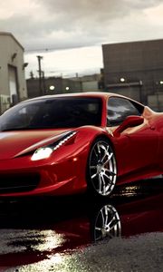 Preview wallpaper ferrari, red, reflection