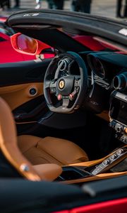 Preview wallpaper ferrari, salon, sports car, steering wheel