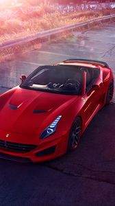 Preview wallpaper ferrari, sports car, convertible, red