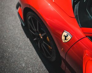 Preview wallpaper ferrari, sportscar, car, red