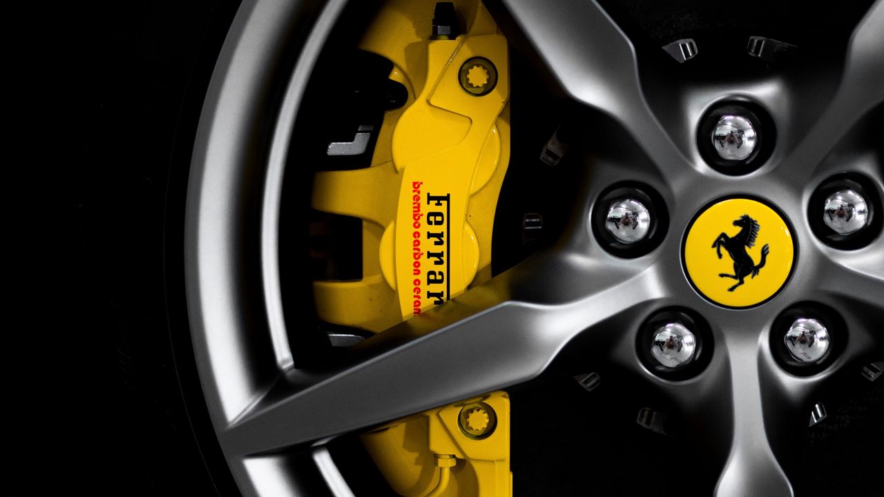 Wallpaper ferrari, wheel, car, close