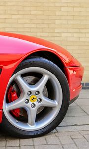 Preview wallpaper ferrari, wheel, tire, side view